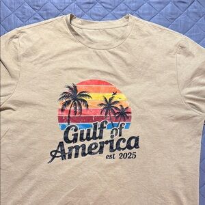 Beige Gulf of America Graphic T-Shirt